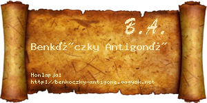 Benkóczky Antigoné névjegykártya